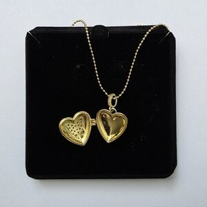 Gold Heart Locket Necklace